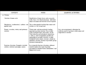PROTEINS - Hyndland Secondary School