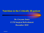 Nutrition in the surgical patient
