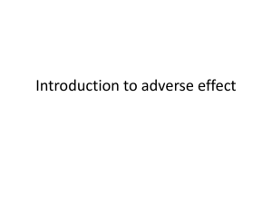 Introduction to adverse effect and risk management