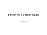 Biology Unit 2 Study Guide