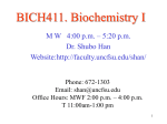 General Biochemistry I CHE 342