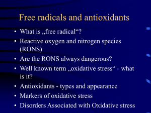 Free radicals and antioxidants