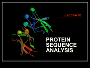 Protein Sequence Analysis in SeqWEB