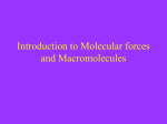 Introduction to Molecular forces and Macromolecules