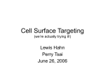 Cell Surface Targeting (we`re actually trying it!)
