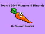 Topic # 3044 Vitamins & Minerals