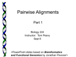 Pairwise Alignments Part 1