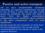 Passive and active transport