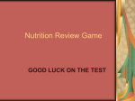 Nutrition Review Game - East Penn School District