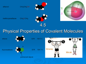4.5 Physical properties of molecular covalent