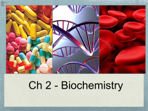 Ch 2 - Biochemistry
