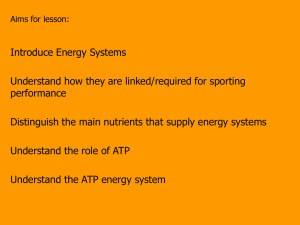 energy systems - CastleSchoolPE