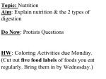 TOPIC: Nutrition AIM: What are the parts & functions of the Digestive