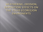 Weathering, Erosion, Deposition: Effects on the Texas