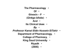 The Pharmacology Of Ginexin – F