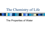 The Chemistry of Life