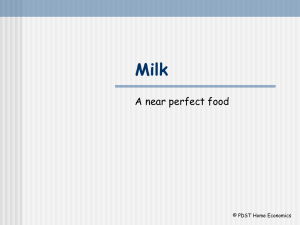 Milk - Home Economics
