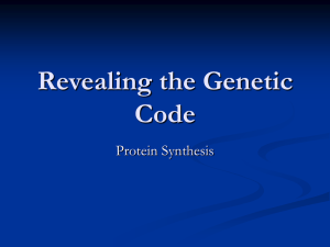 Revealing the Genetic Code