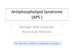 Antiphospholipid Syndrome (APS) - Translational MSU Coagulation