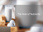 The Role of Nutrients
