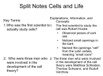 Split Notes Cells and Life October 28, 2013