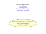 Modelling proteomes
