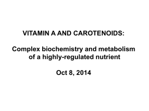 LECTURE NOTES: Vitamin A and Carotenoids