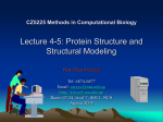 Lect 4-5 Protein Structure and Structural Modeling