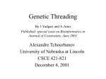 Genetic threading (Power point)