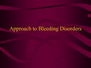 approach to bleeding disorders