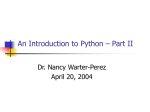 Python lecture 2