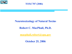 Biochemical Toxicology of the CNS