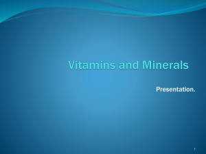 Vitamins and Minerals