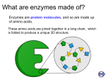 Characteristics of enzymes