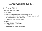 Carbohydrates (CHO)