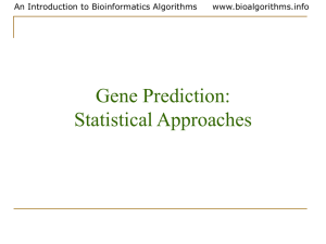 Updated slides on gene prediction