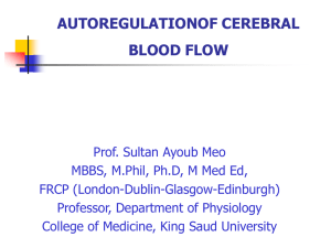 regulation of cerebral blood flow