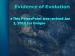 Evidences of Evolution PPT