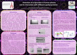 Detection of α-Synuclein in human plasma and its