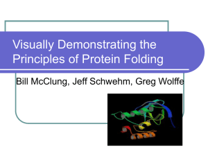 Visually Demonstrating the Principles of Protein Folding