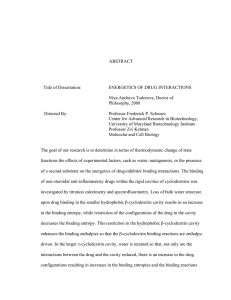 ABSTRACT Title of Dissertation: ENERGETICS OF DRUG INTERACTIONS