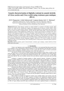 Genetic characterization of diplodia resistant in somatic hybrids Citrus unshiu (RGA)