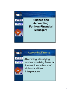 Finance and Accounting For Non-Financial Managers