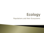 Populations and their Ecosystems