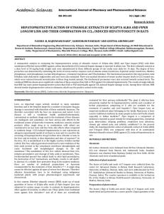 PIPER INDUCED HEPATOTOXICITY IN RATS LONGUM