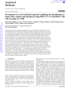 Development of a novel analytical approach combining the quantification of