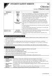 T Chlorine STUDENT SAFETY SHEETS 54