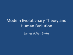 Modern Evolutionary Theory and Human Evolution