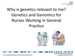 Genetics and genomics for nurses working in general practice