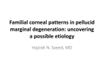 Familial corneal patterns in pellucid marginal degeneration